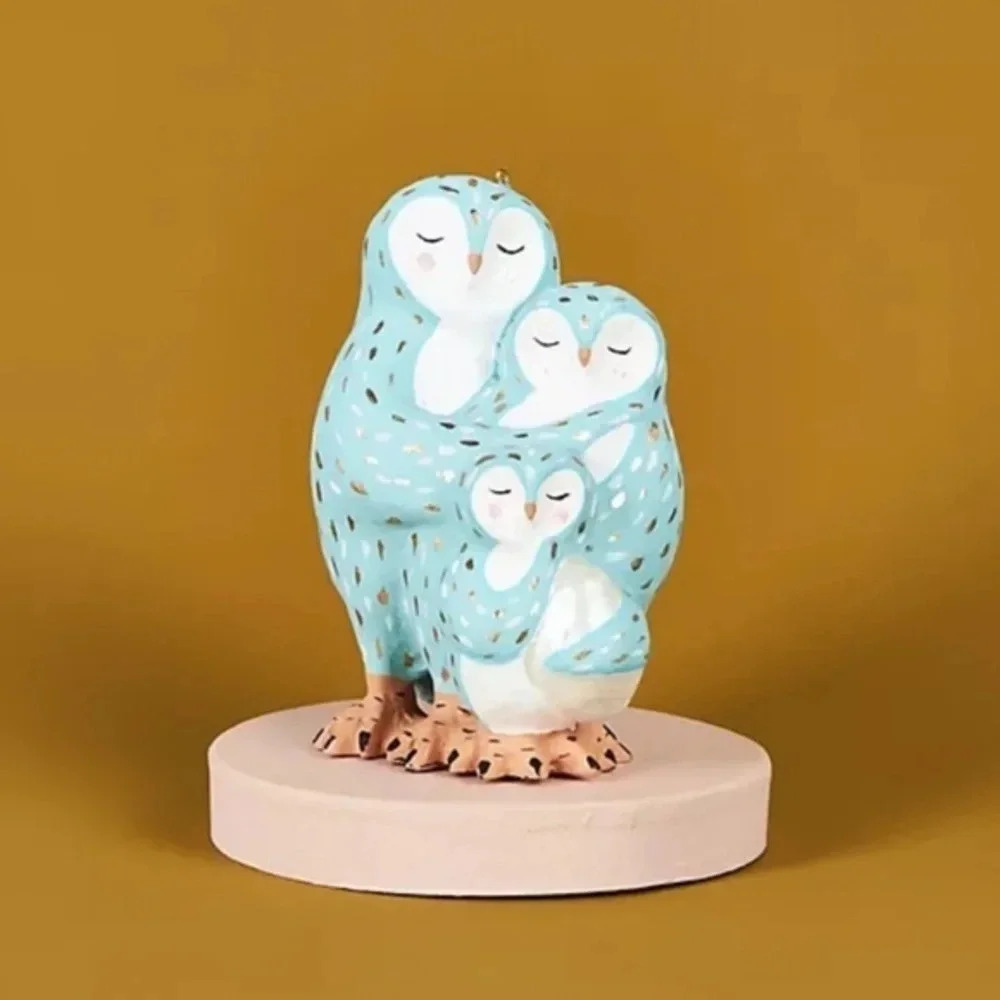 Anthropologie Owl Family Christmas Tree Ornament